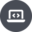 Circle Laptop Icon