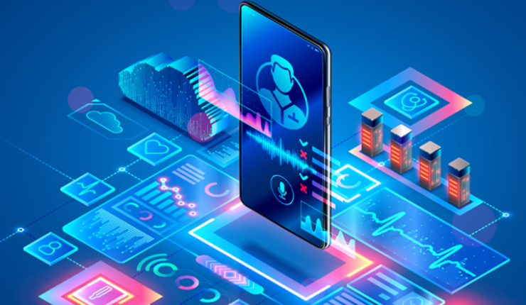 Mobile communications and technology graphic